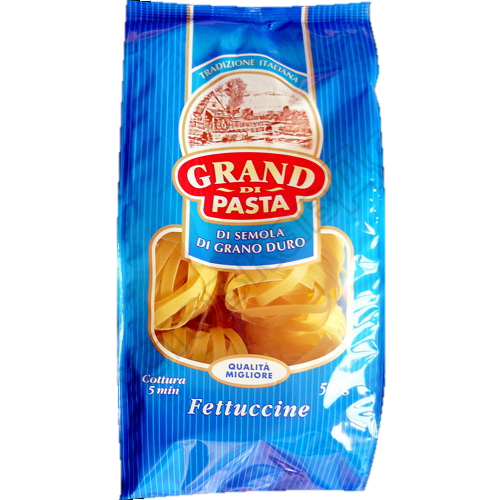 Grand di pasta макароны Fettuccine, 500 г. Макароны Grand di pasta фетучини, 500г. Макароны гнезда Гранд паста, 500г. Макароны Гранд ди паста феттучине "Макфа" 500 гр*9 (Россия).