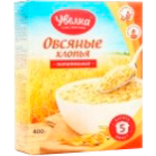 УВЕЛКА  ХЛОПЬЯ ОВСЯНЫЕ ПИТАТ. 400гр.*6 (851)