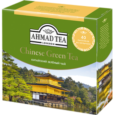 Чай "Ahmad Tea",ПАКЕТ Б/Я 40*1,8гр.*10- «Китайский» зеленый (1584)