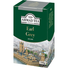 Чай "Ahmad Tea" ЧЕРНЫЙ ЛИСТ. 100гр.*12- Эрл Грей (1300-2)