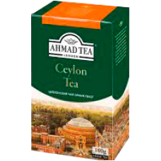 Чай "Ahmad Tea" ЧЕРНЫЙ ЛИСТ. 100гр.*12- Цейлонский Oранж Пеко (1299-2)