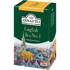 Чай "Ahmad Tea" ЧЕРНЫЙ ЛИСТ. 100гр.*12- Английский № 1 (1302-2)
