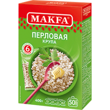 "MAKFA" КРУПА ПЕРЛОВАЯ 400гр.(6 порций)*9 (108-4Н) NEW