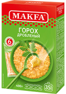 "MAKFA" ГОРОХ ДРОБЛЕНЫЙ 400гр.(6 порций)*9 (104-4Н) NEW