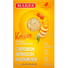 "MAKFA" КАША ОВСЯНАЯ ЦЕЛЬНОЗЕРН.Б/П 40гр.*25-ПЕРСИК,АБРИКОС,КАРАМЕЛЬ "MAKFA" КАША ОВСЯНАЯ ЦЕЛЬНОЗЕРН.Б/П 40гр.*25-ПЕРСИК,АБРИКОС,КАРАМЕЛЬ