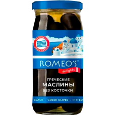 МАСЛИНЫ "ROMEO`S" ГИГАНТ Б/КОСТ.340гр.*12 стекло