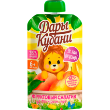 ДАРЫ КУБАНИ-ПЮРЕ Д/ДЕТЕЙ 0,09л.*12-ФРУКТОВЫЙ САЛАТИК