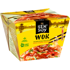SEN SOY Premium-РИСОВАЯ ЛАПША 125гр.*12-ПОД СОУСОМ WOK