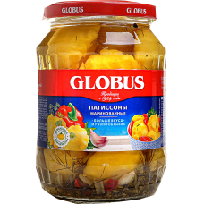 GLOBUS- ПАТИССОНЫ МАРИНОВ. 680гр./720мл.*8 СТЕКЛО