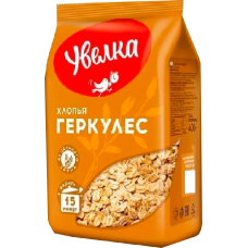 УВЕЛКА  ХЛОПЬЯ ОВСЯНЫЕ ГЕРКУЛЕС 400гр.*6 (873) М/У