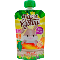 ДАРЫ КУБАНИ-ПЮРЕ Д/ДЕТЕЙ 0,09л.*12-ГРУША