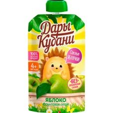 ДАРЫ КУБАНИ-ПЮРЕ Д/ДЕТЕЙ 0,09л.*12-ЯБЛОКО