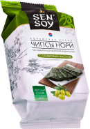 SEN SOY Premium-ЧИПСЫ НОРИ 4,5гр.*18-С ОЛИВКОВЫМ МАСЛОМ