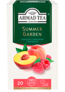 Чай "Ahmad Tea",ПАКЕТ С/Я (конверт) 20*1,8гр.*12- травяной-Персик и малина (2019)