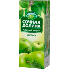 СОЧНАЯ ДОЛИНА-СОК 0,2л.*15-ЯБЛОКО ЧЗ