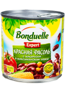 БОНДЮЭЛЬ-ФАСОЛЬ КРАСНАЯ С КУКУРУЗОЙ В МЕКСИКАНСКОМ СОУСЕ "БУРРИТО" 360гр./350 мл.*6 С/Б