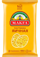 "MAKFA" ВЕРМИШЕЛЬ &nbsp;ЯИЧНАЯ "ПАУТИНКА" 400гр.*10 (491-3)