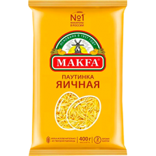 "MAKFA" ВЕРМИШЕЛЬ &nbsp;ЯИЧНАЯ "ПАУТИНКА" 400гр.*10 (491-3)