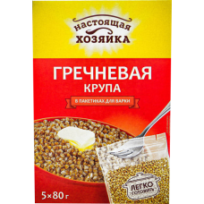 НАСТОЯЩАЯ ХОЗЯЙКА ГРЕЧКА 5*80гр.*6 (524)